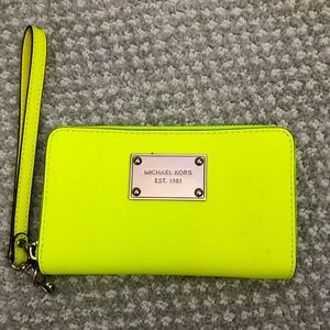 Michael Kors Neon Wristlet